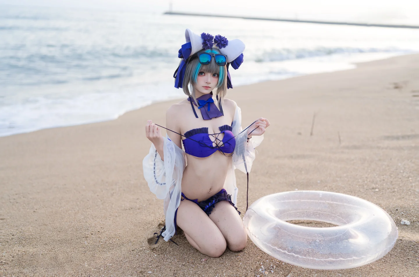 九柒喵 - No.039 碧蓝航线·柴郡泳装 [26P-194MB] tg@simisebaisi 【丝足阁】012.webp